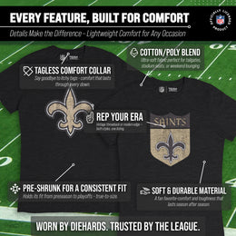New Orleans Saints NFL Modern Throwback T-shirt - Team Color