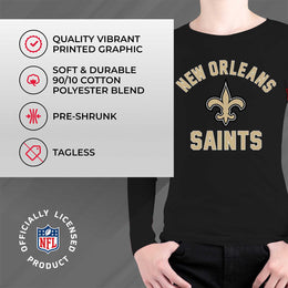 New Orleans Saints NFL Gameday Youth Football Long Sleeve Shirt - Black