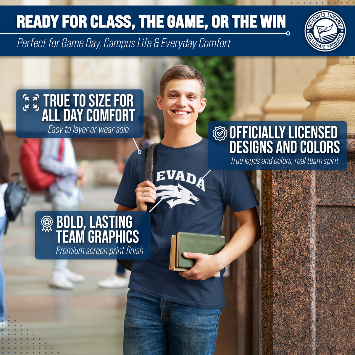 Nevada Wolf Pack Gameday Cotton T-Shirt for Men and Women