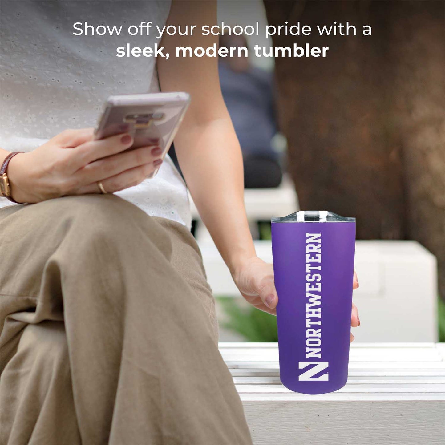 Northwestern Wildcats Campus Colors  NCAA Tumbler - Purple