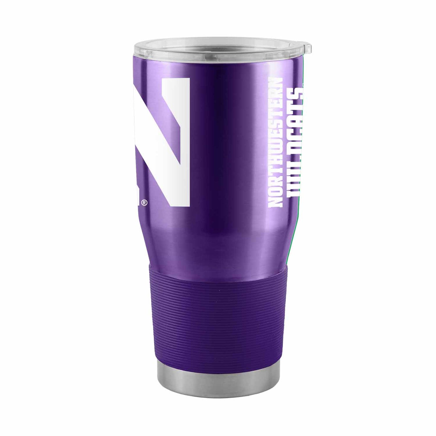 Northwestern Wildcats NCAA University 30oz Stainless Steel Vacuum Insulated Game Day Tumbler with Silicone Grip - Purple
