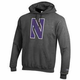 Northwestern Wildcats Adult Mascot Fleece Hooded Sweatshirt - Charcoal