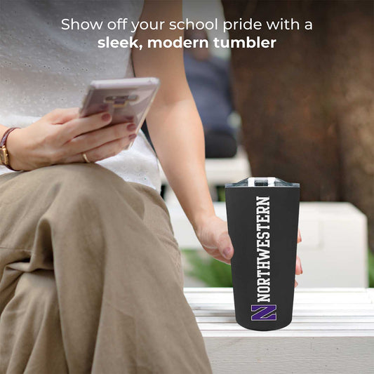 Northwestern Wildcats   NCAA 18oz Stainless Steel Insulated Tumbler - Black