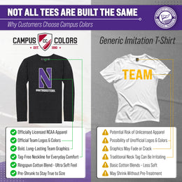 Northwestern Wildcats NCAA MVP Adult Long-Sleeve Shirt - Black