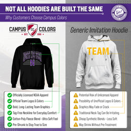 Northwestern Wildcats NCAA Adult Unisex Overtime Classics Hooded Fleece Sweatshirt - Black