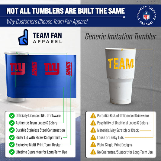 New York Giants NFL 20oz Gameday Stainless Steel Tumbler - Royal