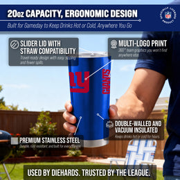 New York Giants NFL 20oz Gameday Stainless Steel Tumbler - Royal