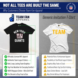 New York Giants Team Fan Apparel NFL  Gameday T-Shirt - Black