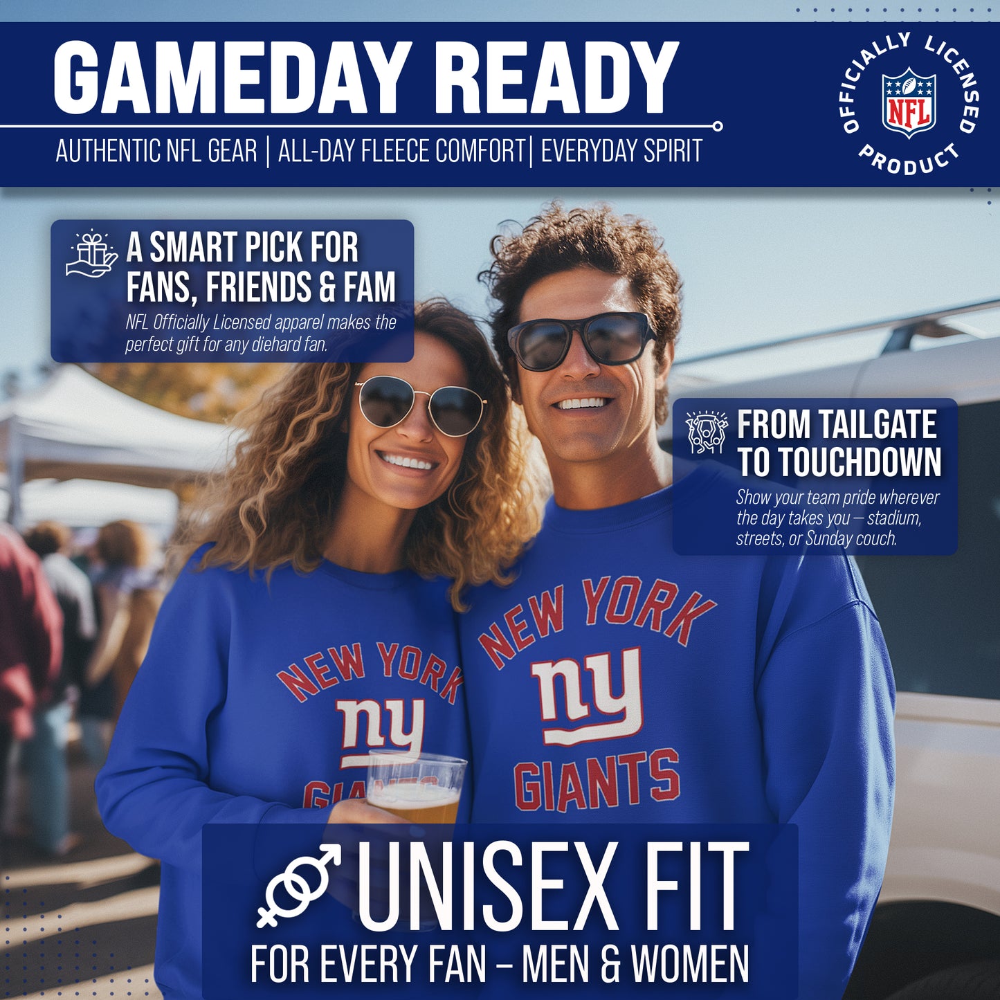 New York Giants  NFL Crewneck Sweatshirt - Royal