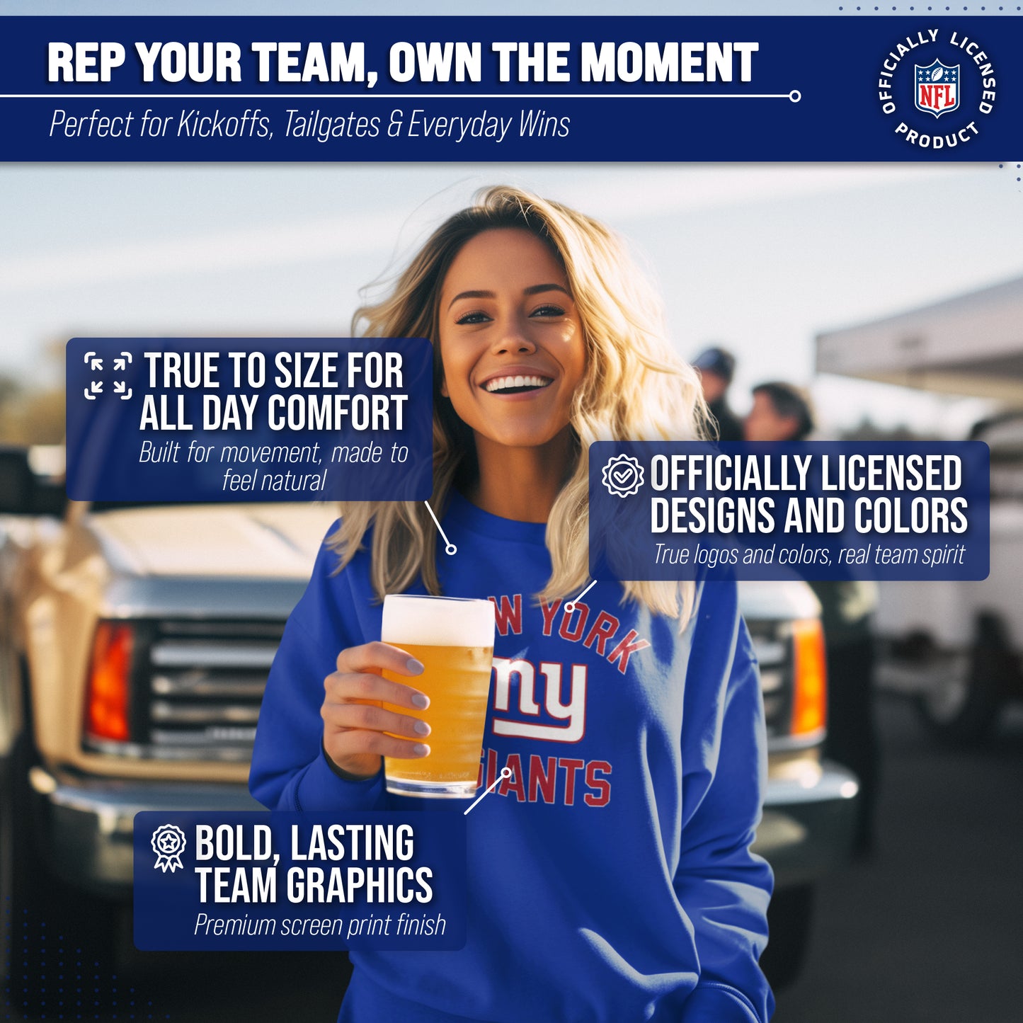 New York Giants  NFL Crewneck Sweatshirt - Royal