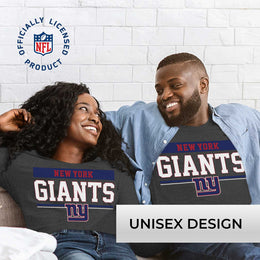 New York Giants NFL Adult Charcoal Long Sleeve T Shirt - Charcoal