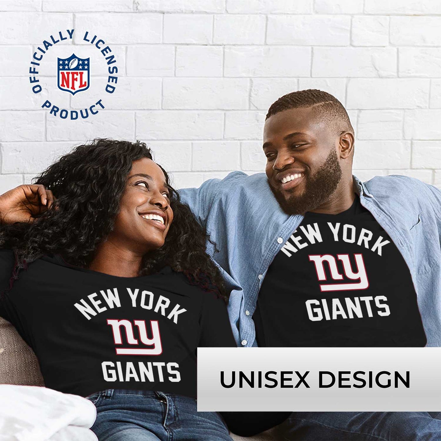 New York Giants NFL Gameday Adult Long Sleeve Shirt - Black