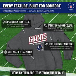 New York Giants NFL Youth Football Helmet Hood - Charcoal