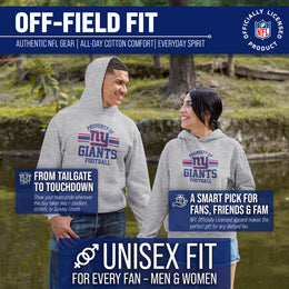 New York Giants NFL Adult Property Of Hooded Sweatshirt - Sport Gray