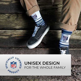 New York Giants NFL Adult Striped Dress Socks - Navy