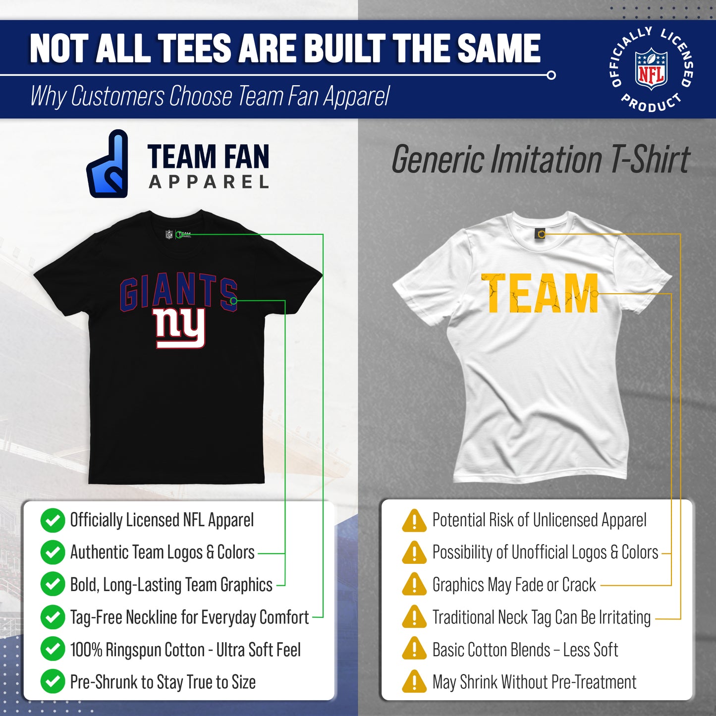 New York Giants NFL Home Team Tee - Black