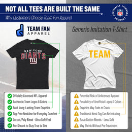 New York Giants NFL Starting Fresh Short Sleeve Heather T-Shirt - Black