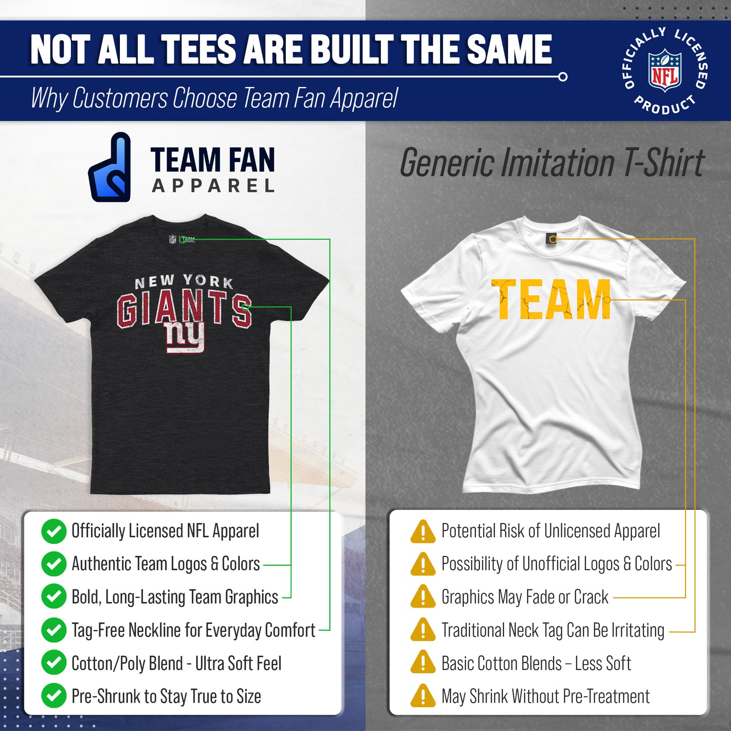 New York Giants NFL Starting Fresh Short Sleeve Heather T-Shirt - Black