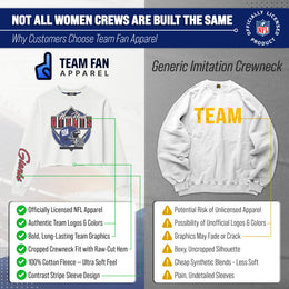 New York Giants  Women's Franchise Helmet Cut Crop Crewneck - White