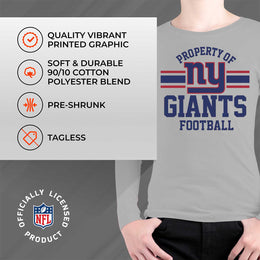 New York Giants NFL Youth Property Of Crew Sweatshirt - Sport Gray