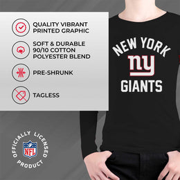 New York Giants NFL Gameday Youth Football Long Sleeve Shirt - Black