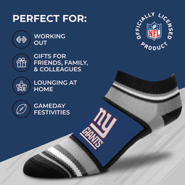 New York Giants Adult Marquis Addition No Show Socks - Royal