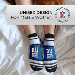 New York Giants Adult Marquis Addition No Show Socks - Royal