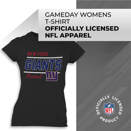 New York Giants NFL Womens Plus Size Relaxed Fit T-Shirt - Black