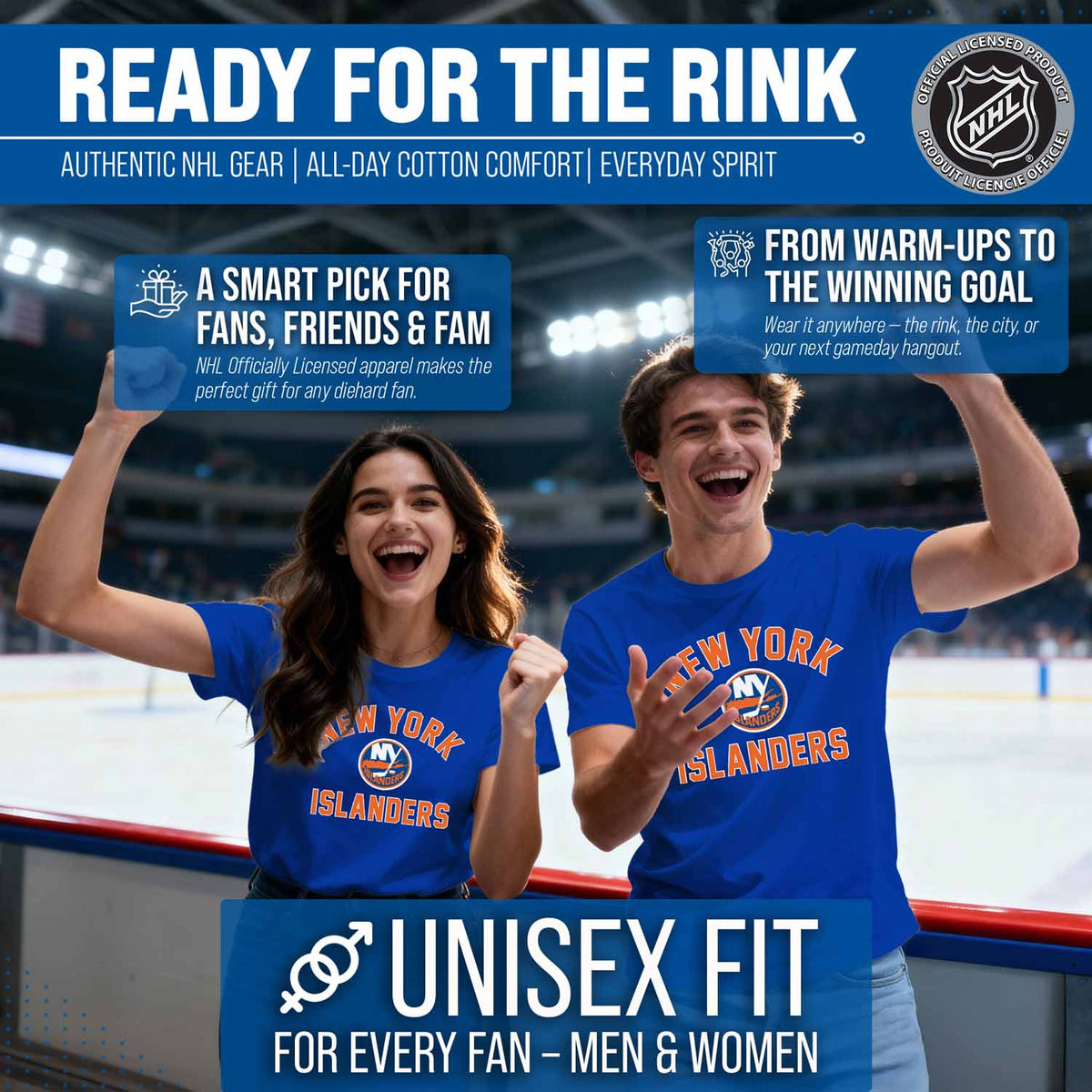 New York Islanders NHL Gameday T-Shirt - Royal Blue