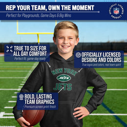 New York Jets NFL Youth Gameday Hooded Sweatshirt - Black