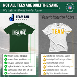 New York Jets NFL Adult Modern Endzone Tag-Less T-Shirt - Forest Green