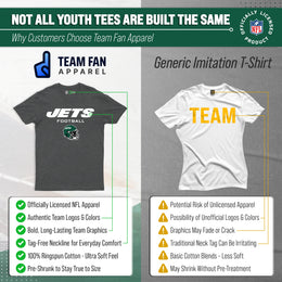 New York Jets NFL Youth Football Helmet Tagless T-Shirt - Charcoal