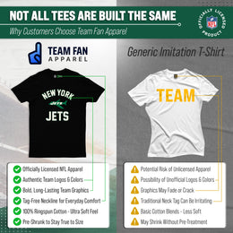 New York Jets NFL Adult Retro Gameday Unisex T-Shirt - Black