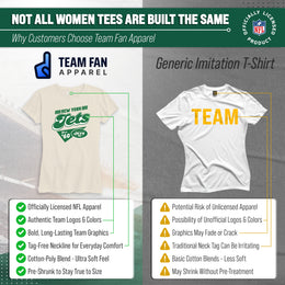 New York Jets NFL Womens Vintage Charm Tag-Less Soft T-Shirt - Birch