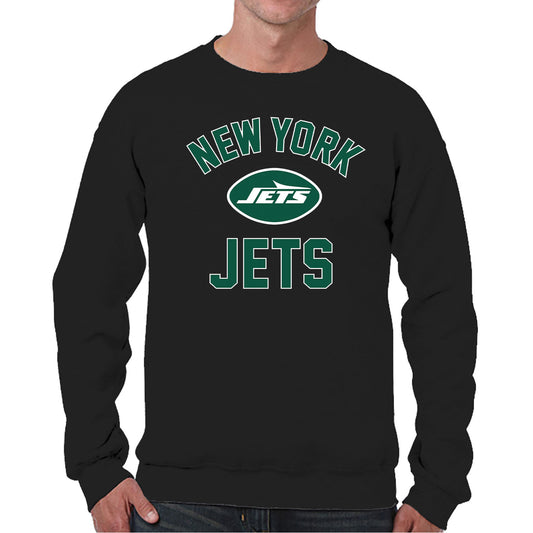 New York Jets NFL Adult Gameday Football Crewneck Sweatshirt - Black