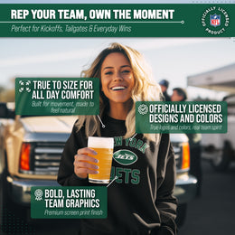 New York Jets NFL Adult Gameday Football Crewneck Sweatshirt - Black