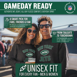 New York Jets NFL Adult Gameday Football Crewneck Sweatshirt - Charcoal