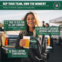 New York Jets NFL Adult Gameday Football Crewneck Sweatshirt - Charcoal