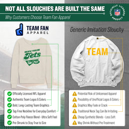 New York Jets NFL Womens Vintage Charm French Terry Slouchy Top - Birch