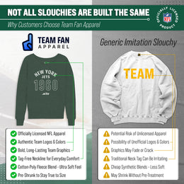 New York Jets NFL Womens Big Date French Terry Slouchy Top - Forest Green Heather
