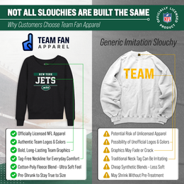 New York Jets NFL Womens Team Block French Terry Slouchy Top - Charcoal