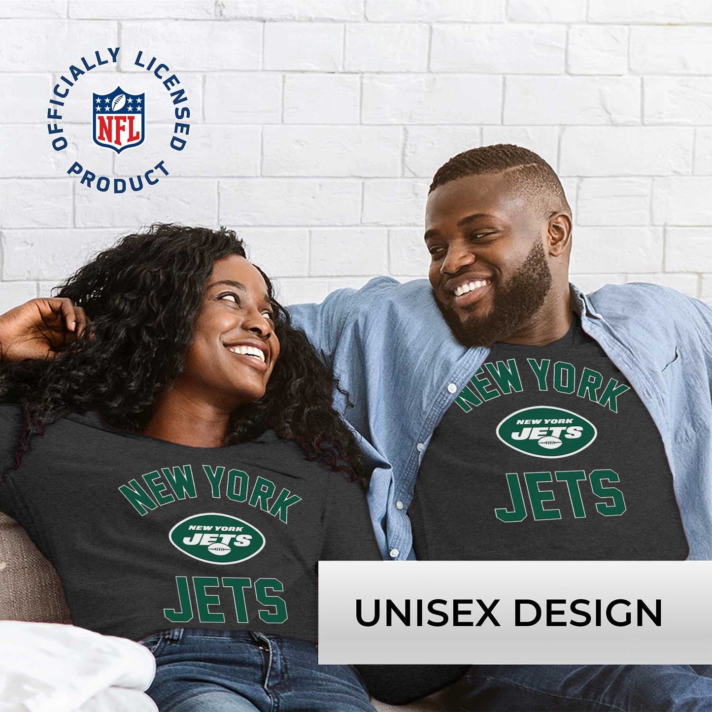 New York Jets NFL Gameday Adult Long Sleeve Shirt - Charcoal