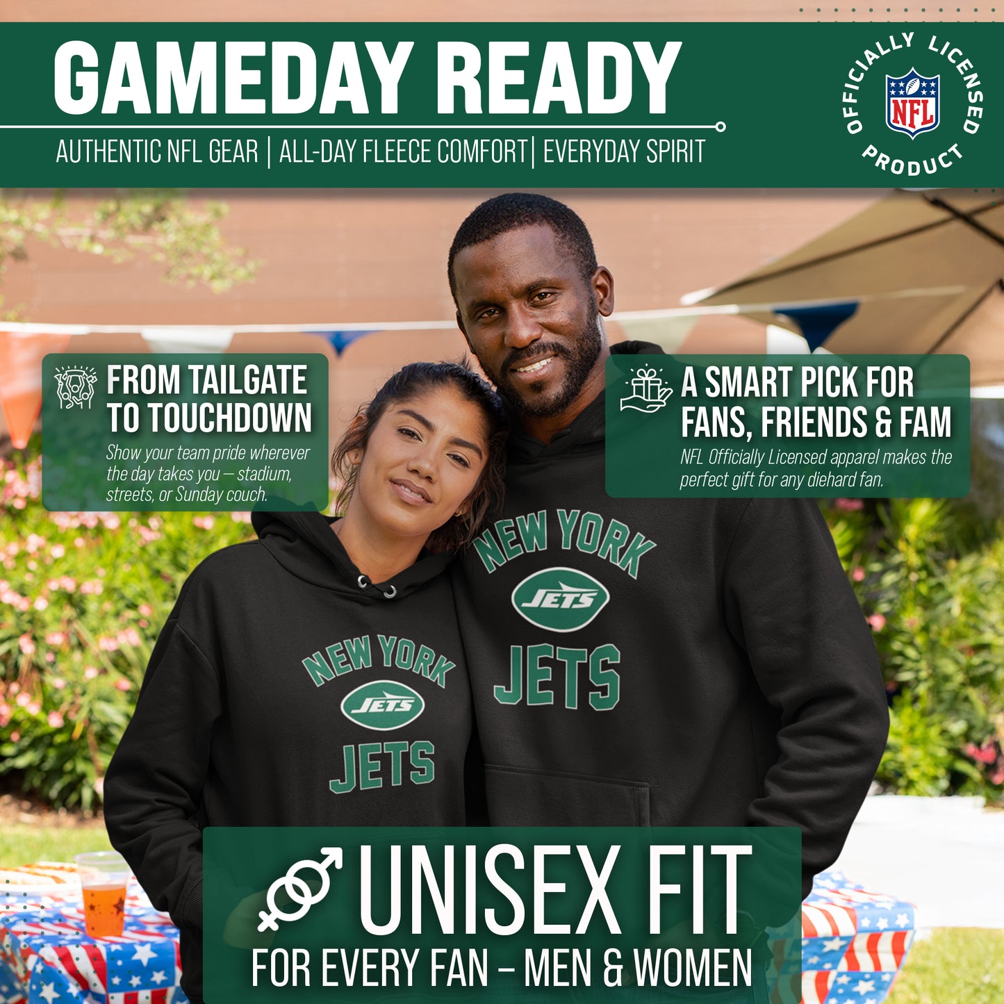 New York Jets Team Fan Apparel NFL  Gameday Hoodie - Black