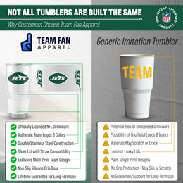 New York Jets NFL 30oz Gameday Stainless Steel Tumbler - White