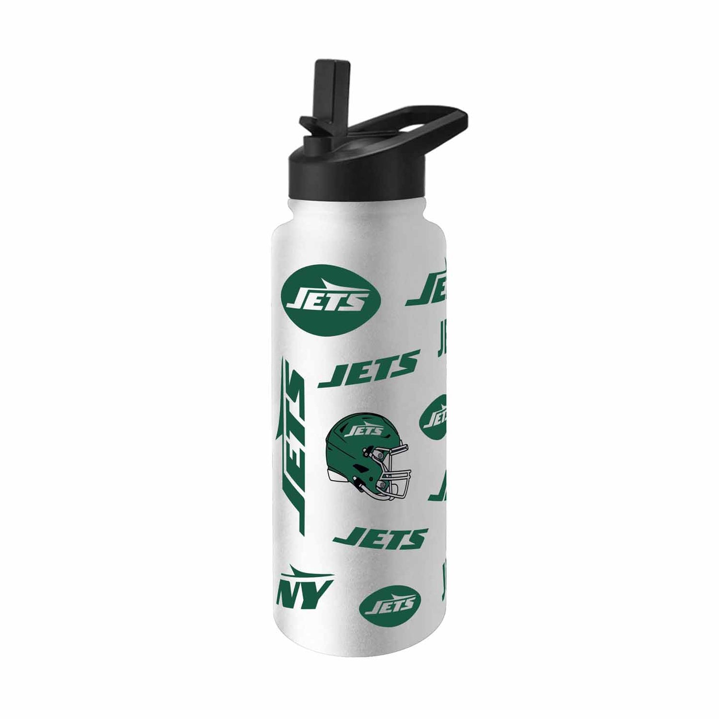 New York Jets NFL 34oz Quencher Stainless Steel Insulated Water Bottle - White