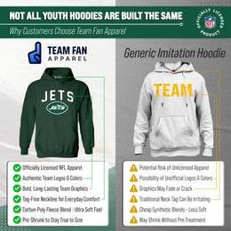 New York Jets NFL Youth Home Team Hoodie- Kids Hooded Sweatshirt - Green