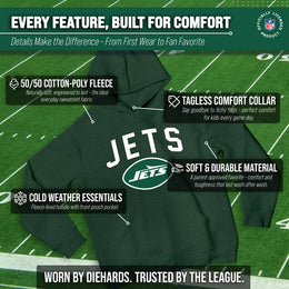New York Jets NFL Youth Home Team Hoodie- Kids Hooded Sweatshirt - Green