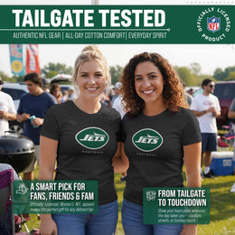 New York Jets Women's NFL Ultimate Fan Logo Short Sleeve T-Shirt - Charcoal