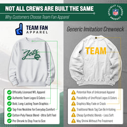 New York Jets Womens NFL Scrimmage Line Crewneck Pullover - Gray Heather
