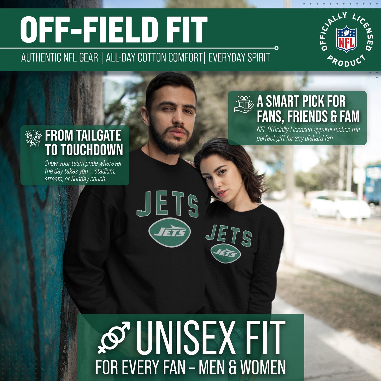 New York Jets NFL Home Team Crew - Black